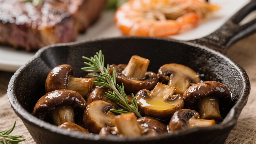 earthy umami rich saut ed mushrooms