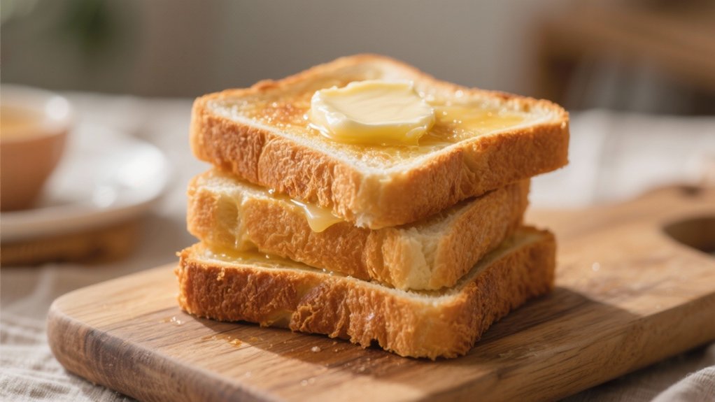 elegant buttered toast points