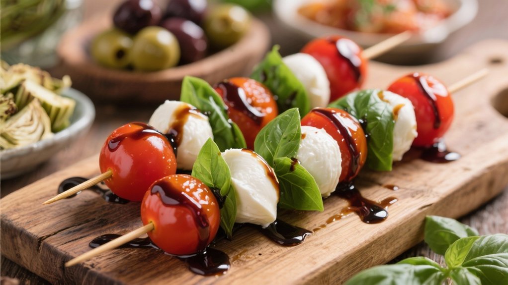 elegant caprese skewers appetizer