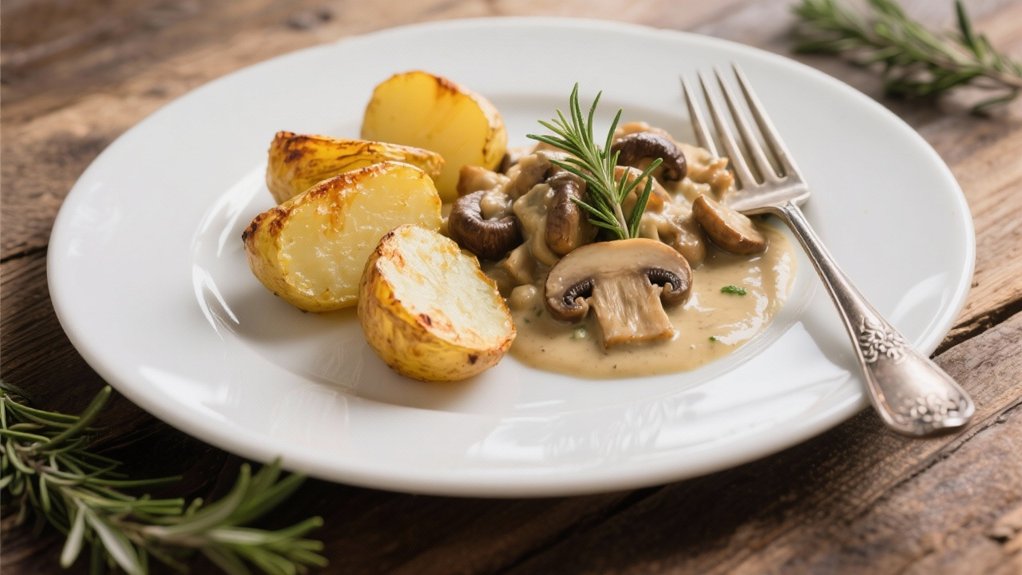elegant creamy mushroom side