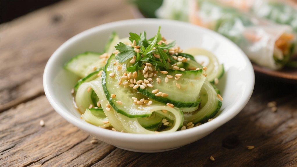 elegant cucumber ribbon salad