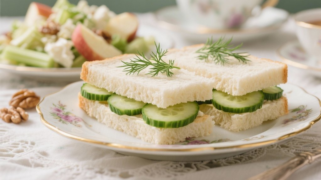 elegant cucumber tea sandwiches
