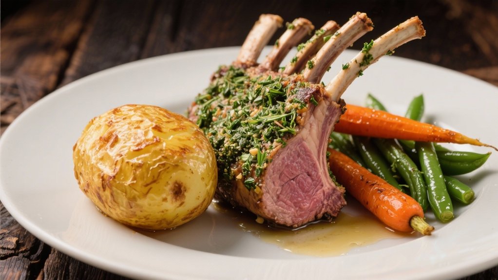 elegant herb crusted lamb masterpiece