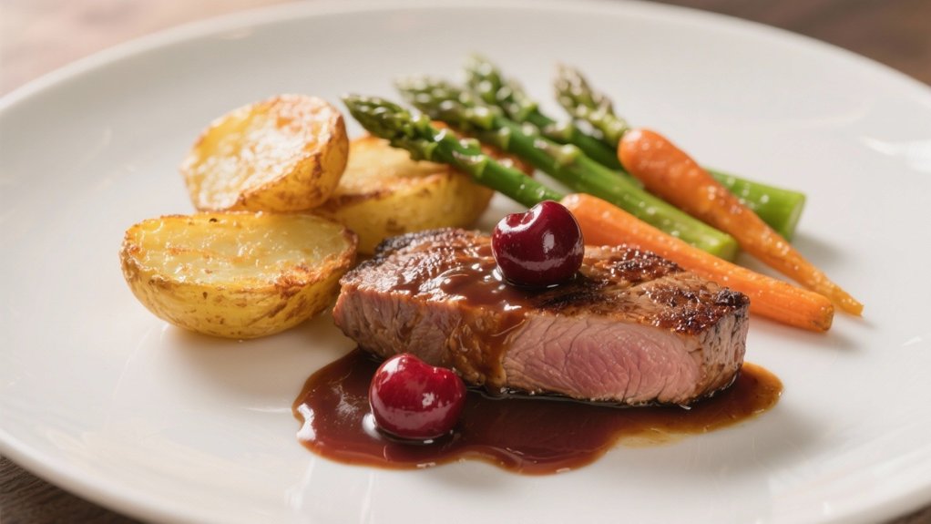 elegant seared duck presentation
