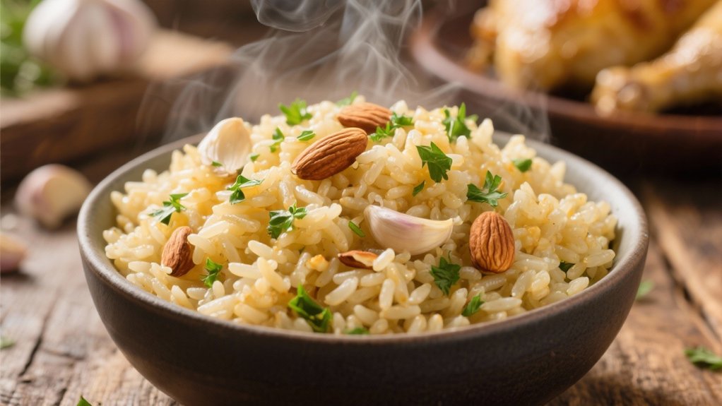 flavorful garlic herb rice