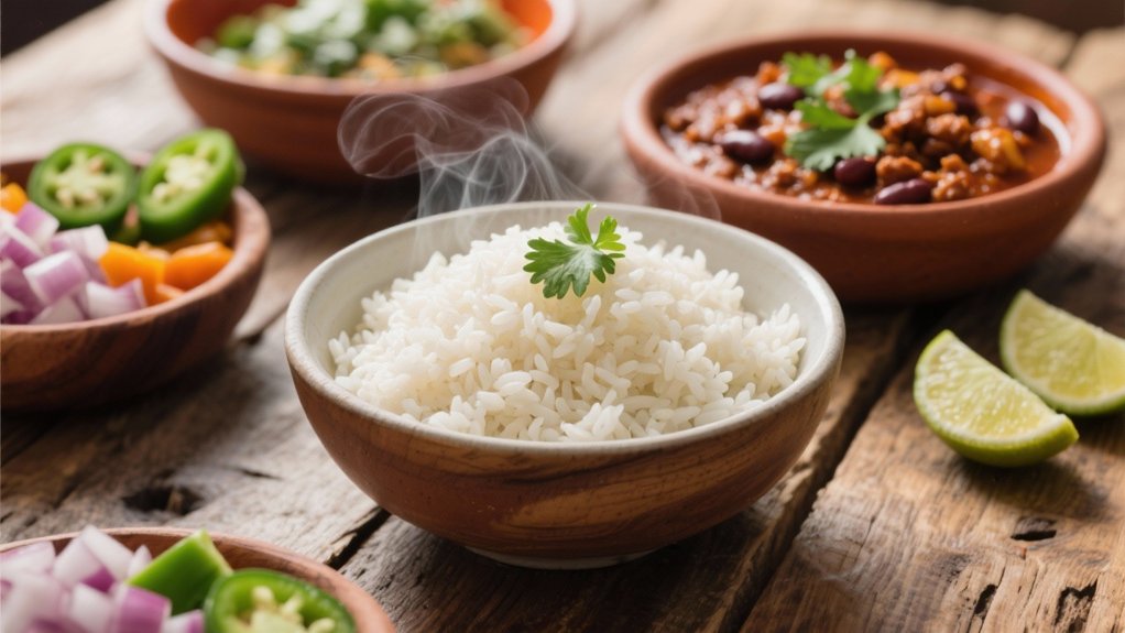 fluffy rice enhances flavor