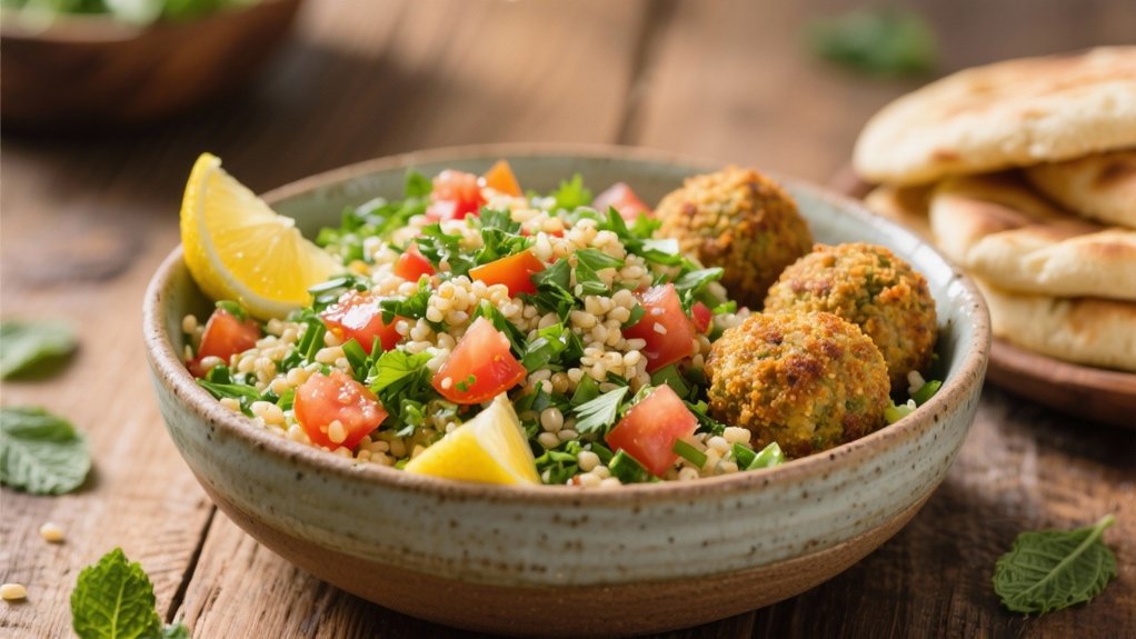 fresh herbaceous mediterranean salad