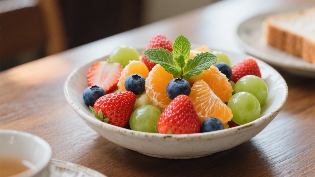 fresh mint fruit salad