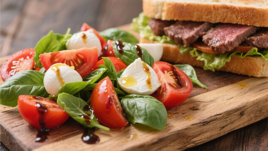 fresh mozzarella and basil