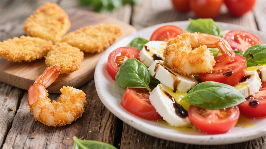 fresh mozzarella and tomatoes