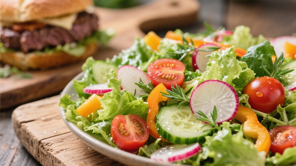 fresh salad enhances meal