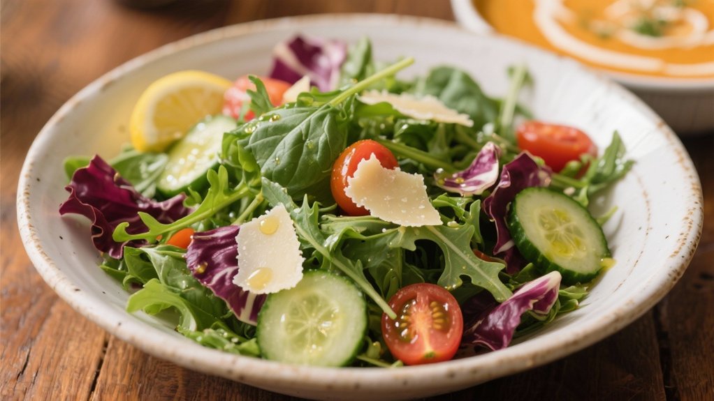 fresh salad with vinaigrette