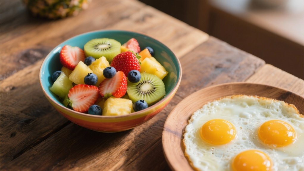 fresh vibrant fruit contrast