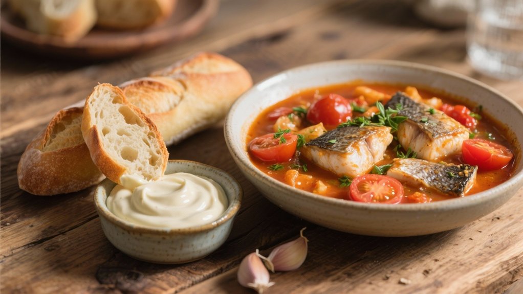 garlic aioli enhances seafood dishes