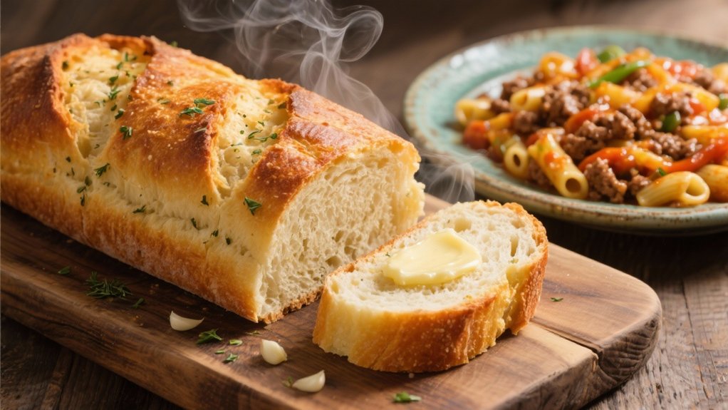 garlic bread enhances comfort food