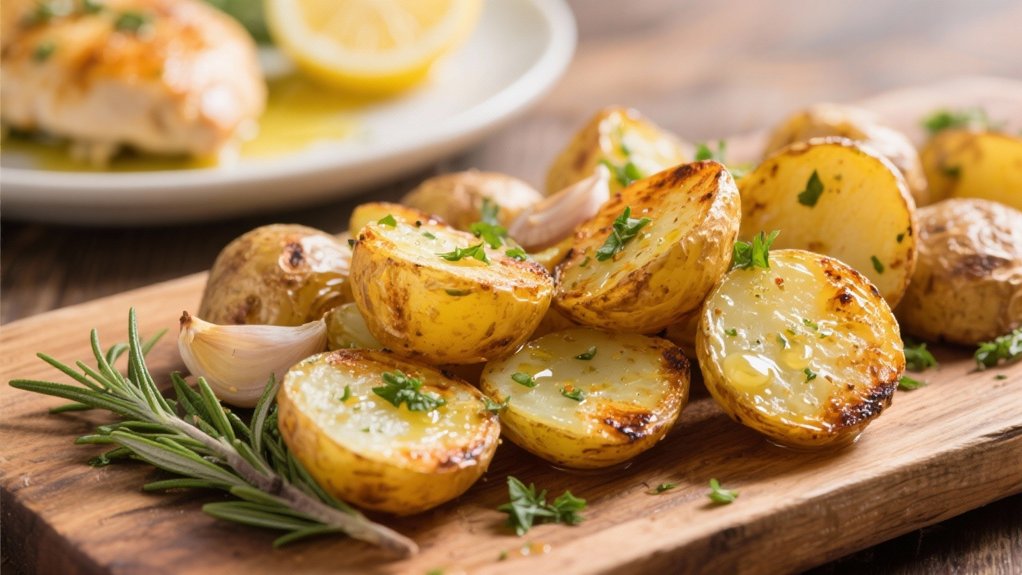 garlic herb infused potatoes