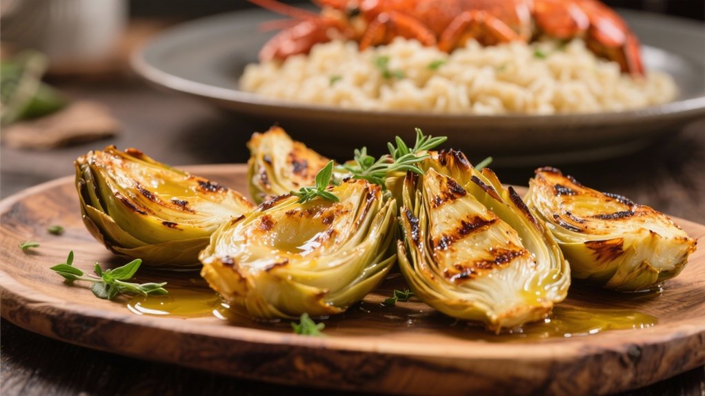 grilled artichokes enhance risotto