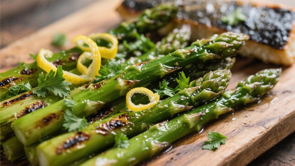 grilled asparagus with lemon