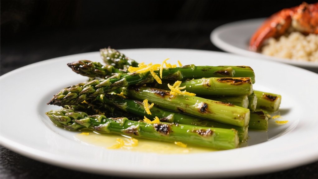 grilled asparagus with lemon zest