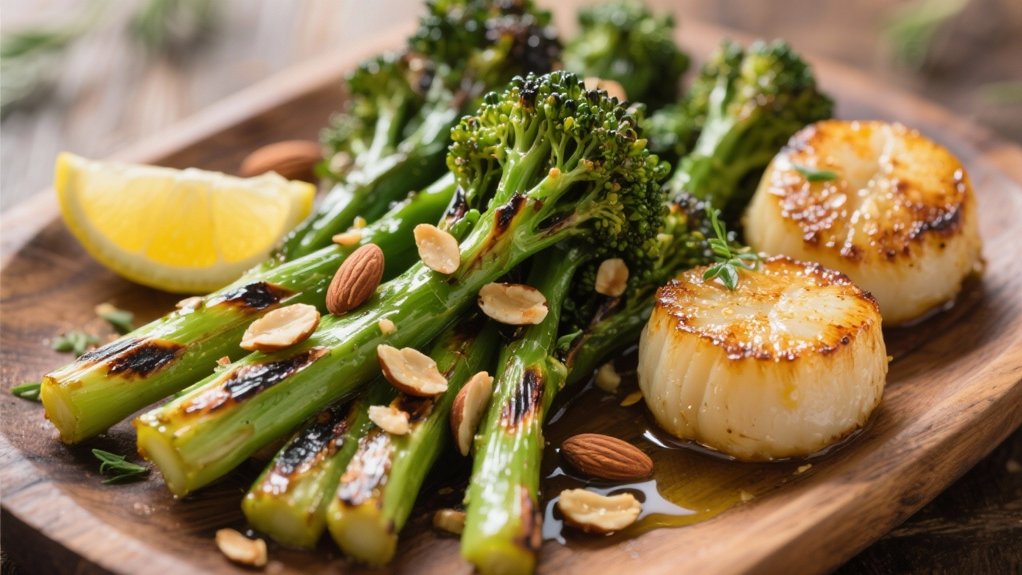 grilled broccolini enhances seafood