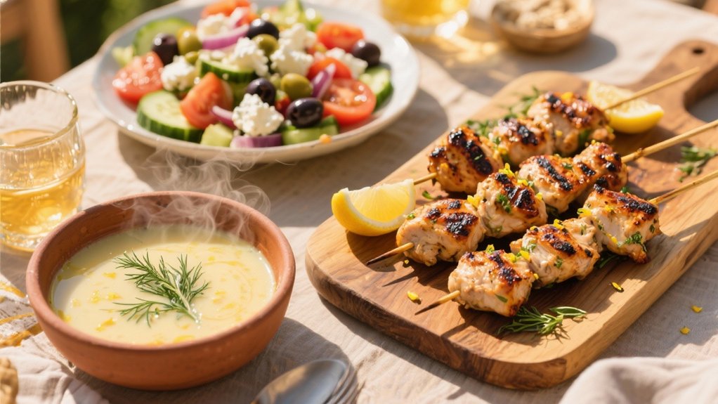grilled chicken complements soup
