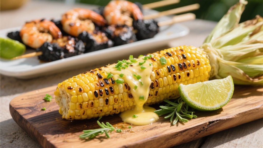 grilled corn with lime butter