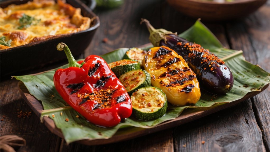 grilled vegetables with spices