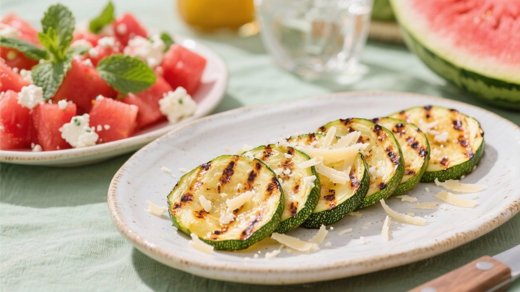 grilled zucchini with parmesan