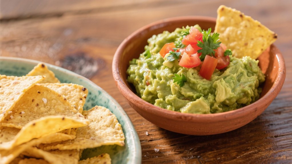 guacamole enhances tortilla chips