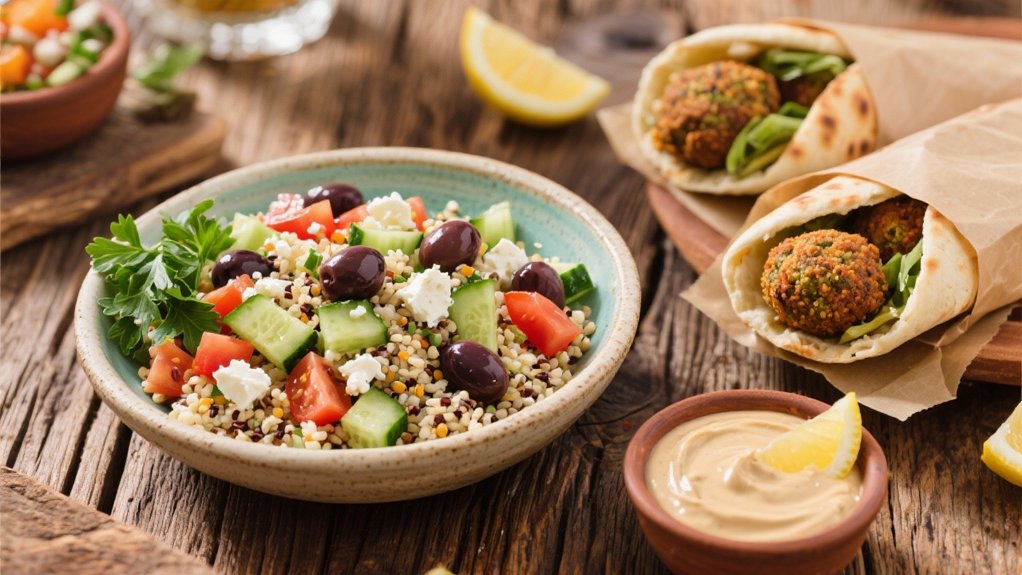 hearty mediterranean quinoa pilaf