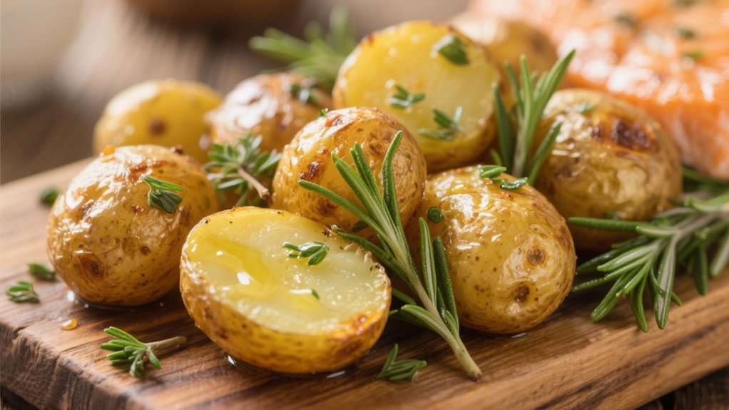 herb infused crispy baby potatoes