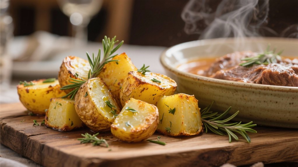 herb infused crispy roasted potatoes