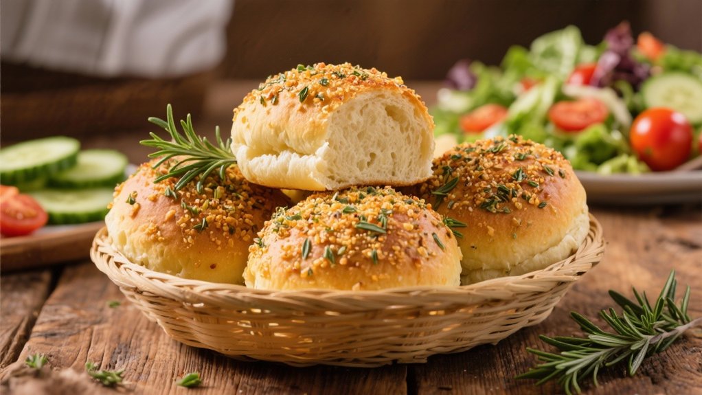 herb infused fluffy dinner rolls