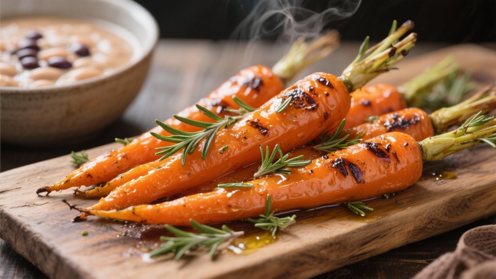 herb roasted caramelized carrots