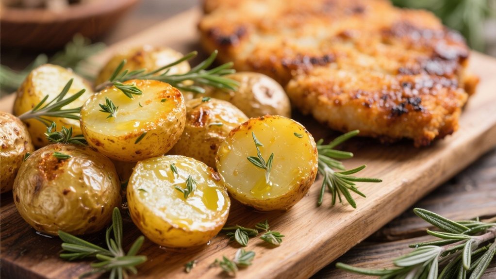 herb roasted crispy baby potatoes