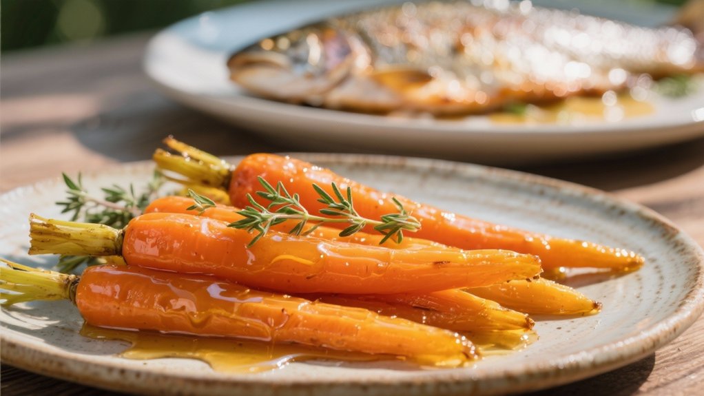 honey glazed carrots dish