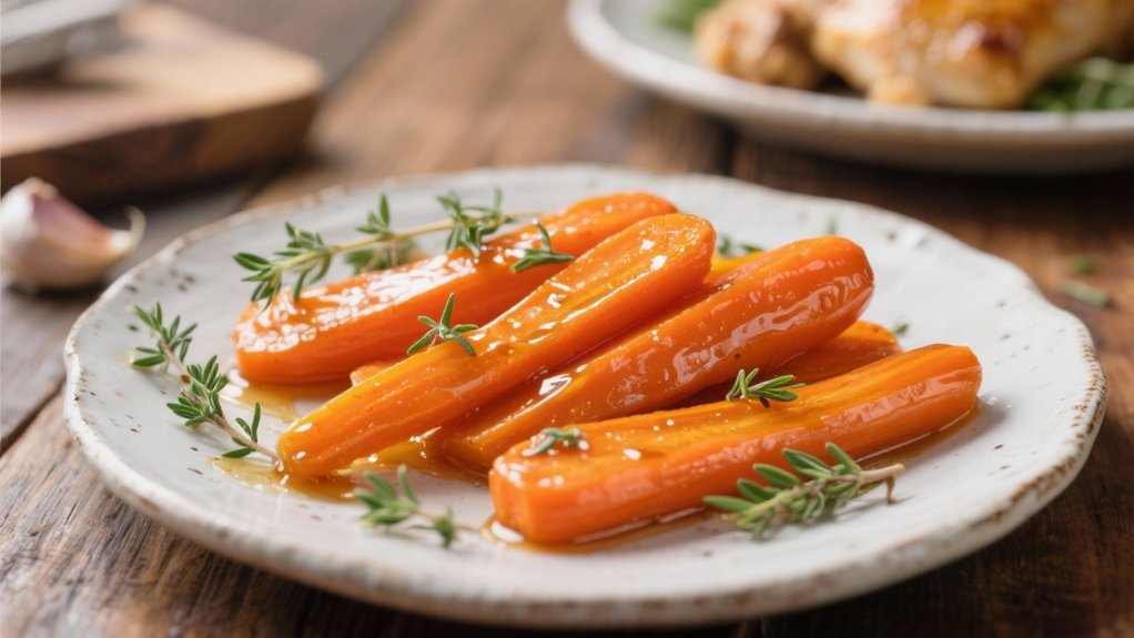 honey glazed vibrant carrots