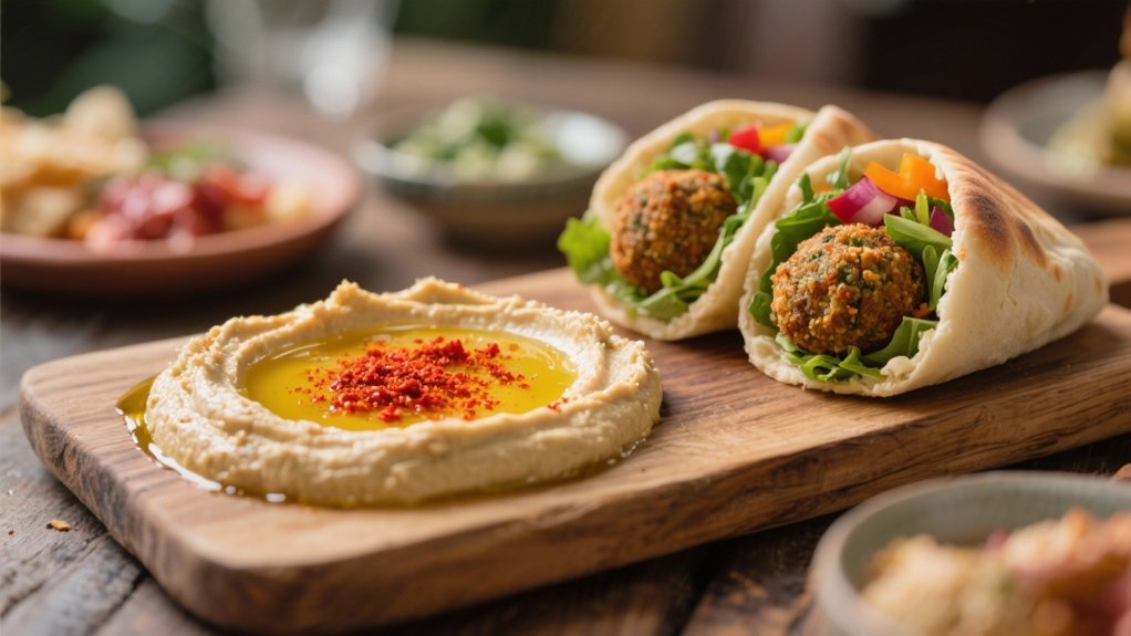 hummus with olive oil