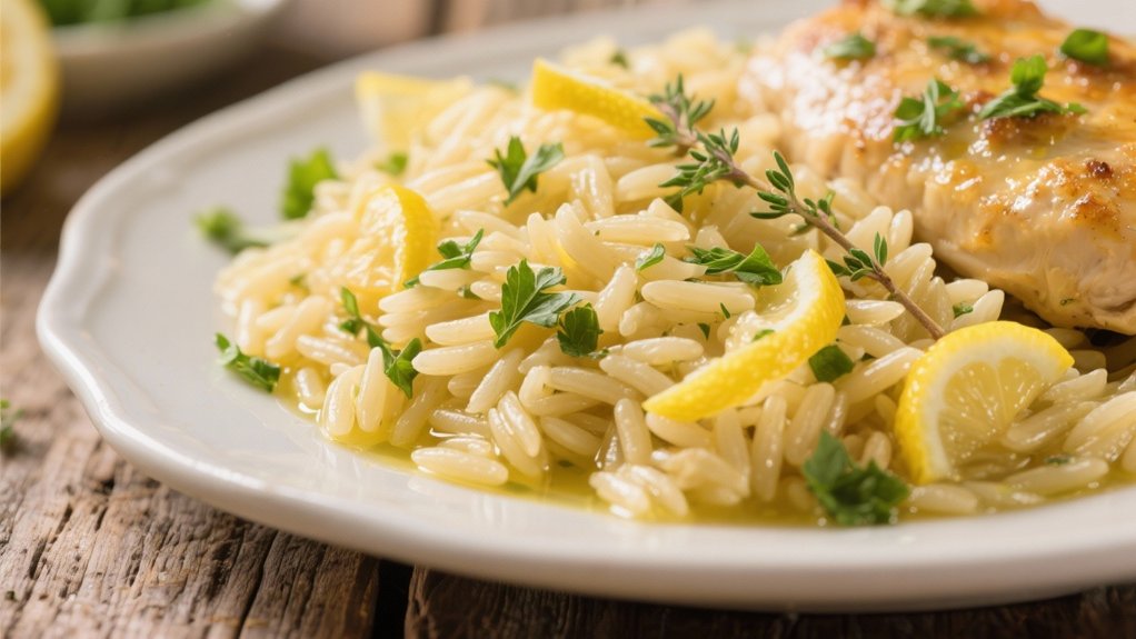 lemon herb orzo delight