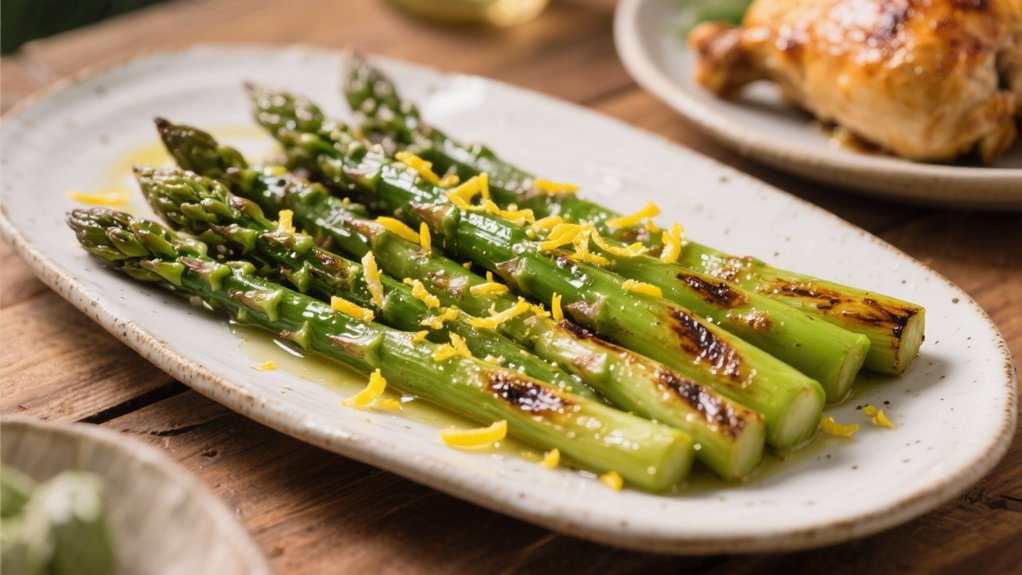 lemon zest enhances asparagus