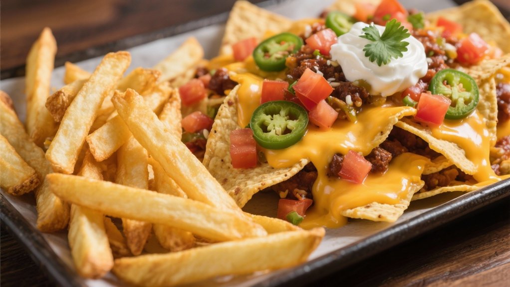 loaded nachos and fries