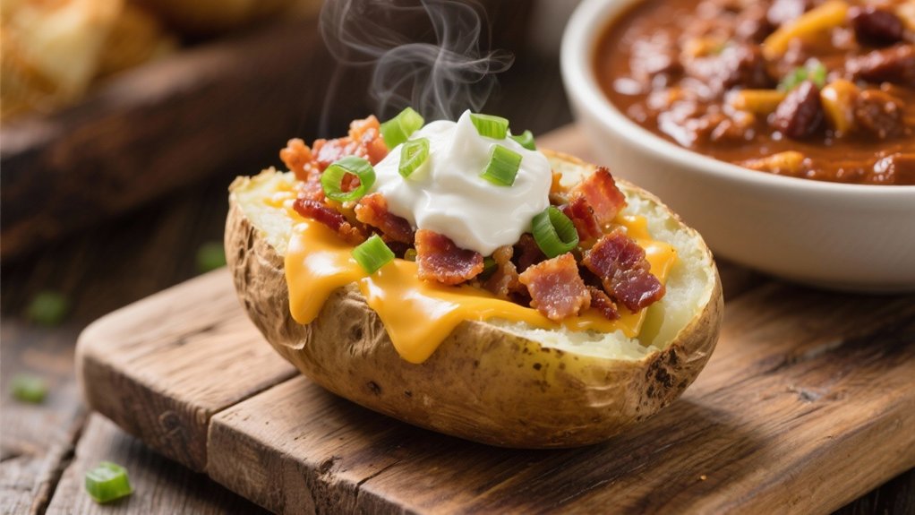 loaded potato with chile