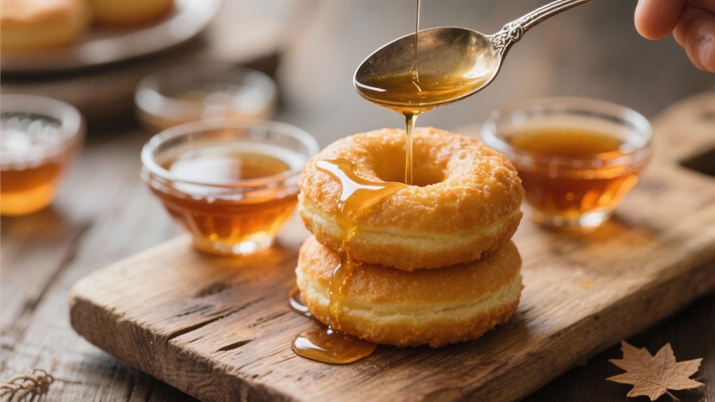 maple syrup enhances donuts