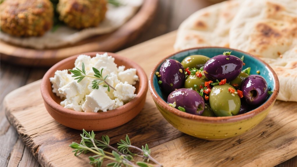 marinated olives with feta