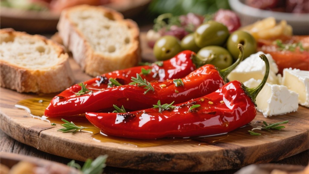 marinated roasted red peppers