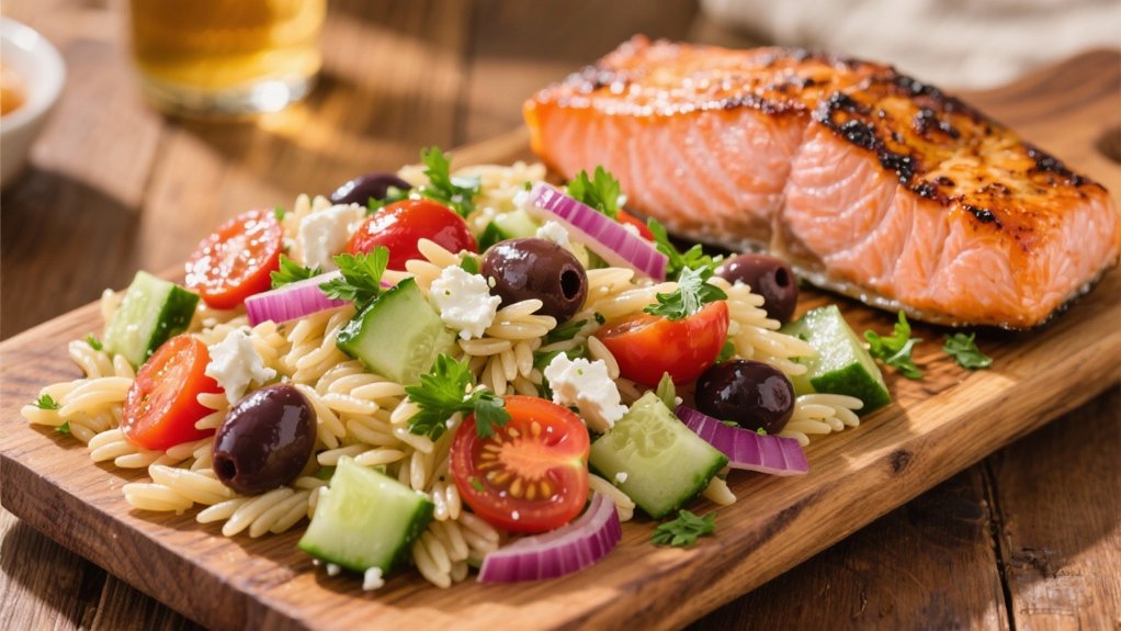 mediterranean orzo salad explosion