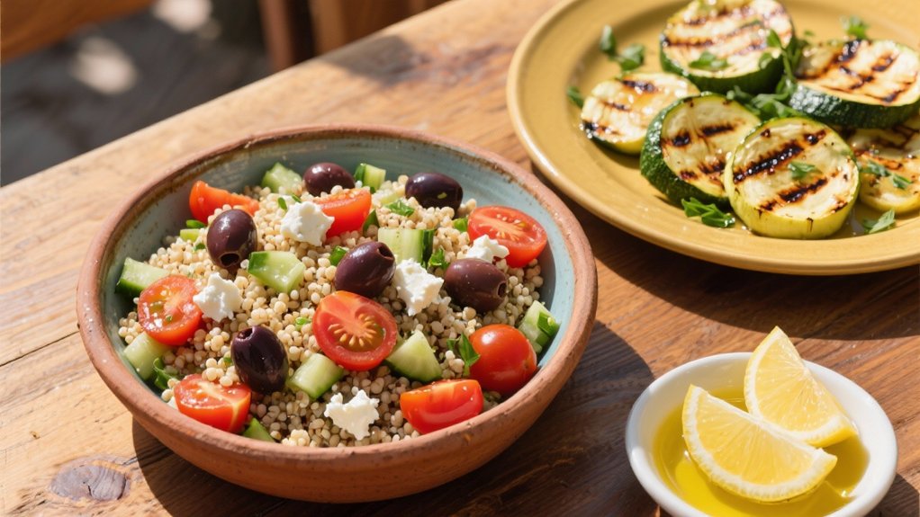 mediterranean quinoa veggie dish