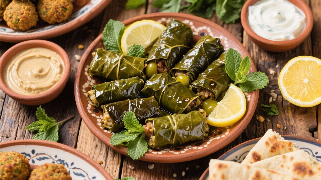 mediterranean stuffed grape leaves