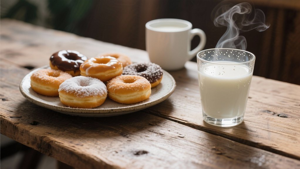 milk enhances donut enjoyment