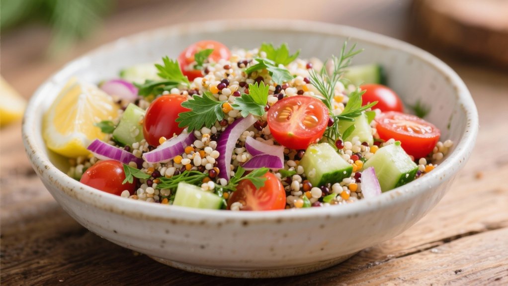 nutritious quinoa herb salad